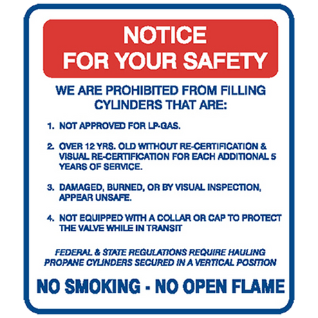 P102 (Douglass) Decal-Vinyl Notice Your Red/Blu/Wht