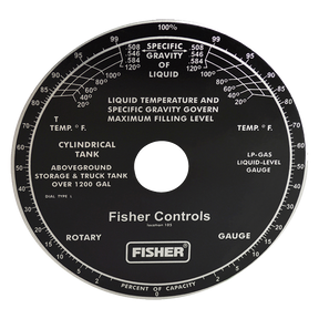 P323 (Fisher) Dial-Rotary Gauge Lp Over 1200 Gal