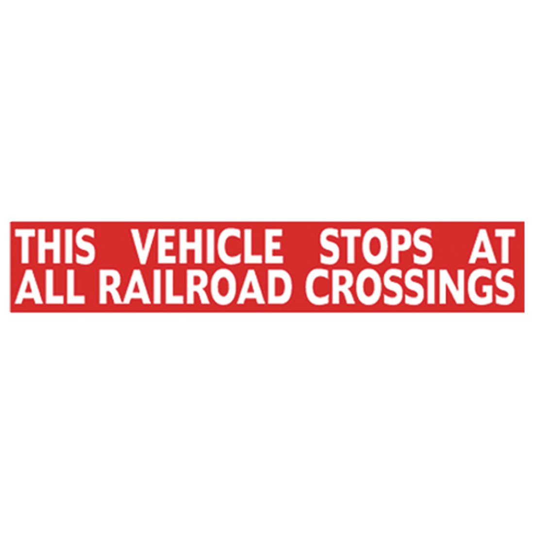 S22-A (Douglass) Decal-Reflective Vehicle Stops Rr Xings