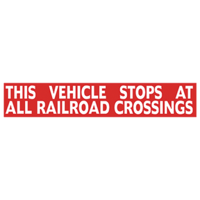 S22-A (Douglass) Decal-Reflective Vehicle Stops Rr Xings
