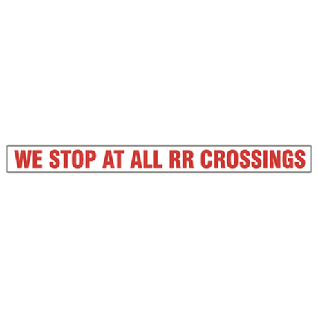 S22-B (Douglass) Decal-Reflective We Stop At Rr Xings