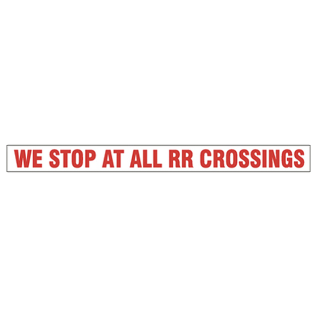 S22-B (Douglass) Decal-Reflective We Stop At Rr Xings