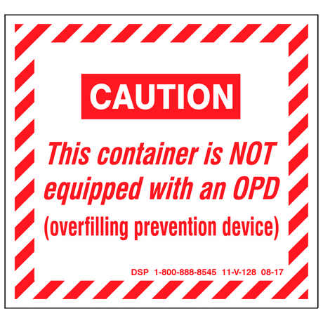 V128 (Douglass) Decal-Vinyl Caution No Opd