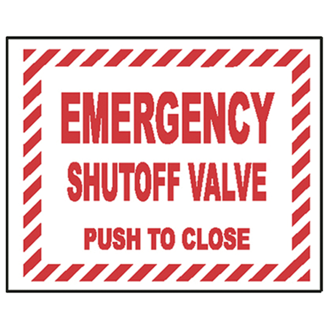 V129 (Douglass) Decal-Vinyl Emer So Vlv Push