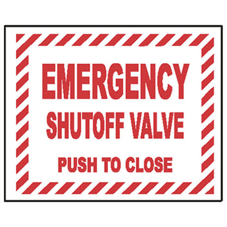 V129 (Douglass) Decal-Vinyl Emer So Vlv Push
