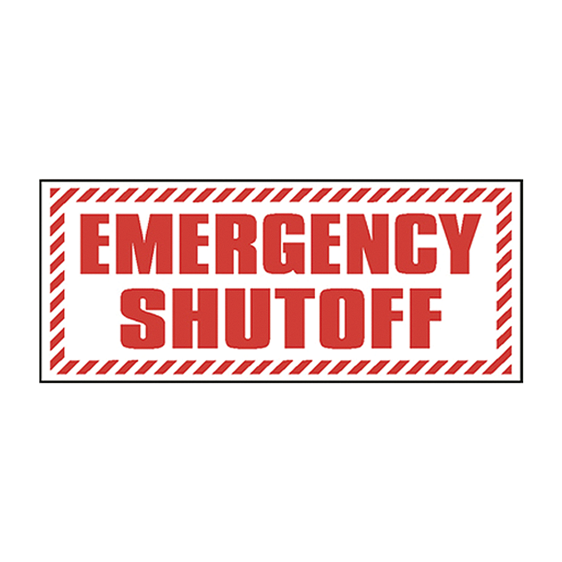 LP-V134-PVC (Douglass) Sign-Pvc Emer So Red On Wht 3 24 X 10