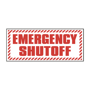LP-V134-PVC (Douglass) Sign-Pvc Emer So Red On Wht 3 24 X 10