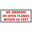 V26-B (Douglass) Decal-Vinyl No Smoking Or Opn Flme