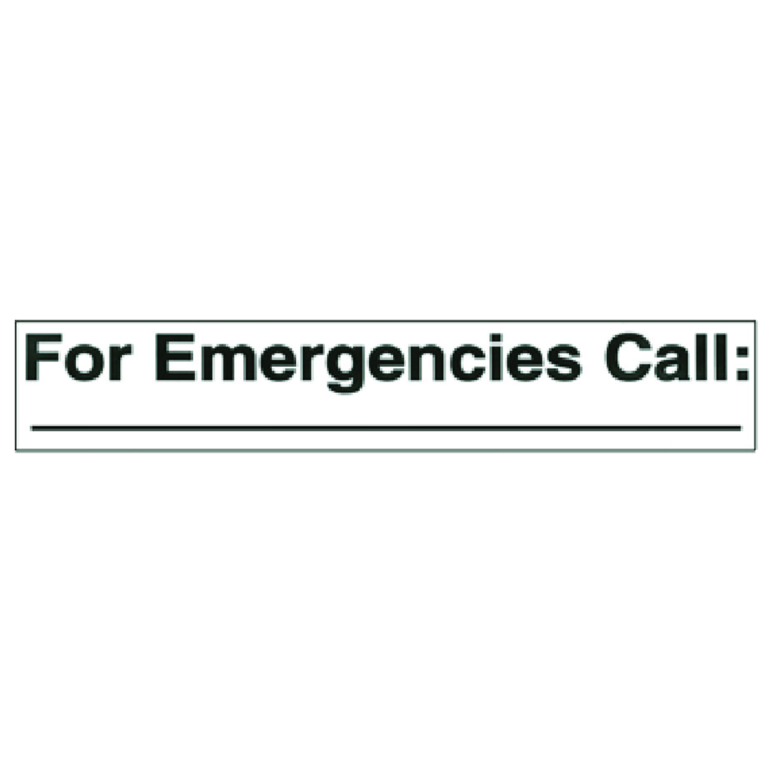 V27 (Douglass) Decal-Vinyl Emer Call Blk/Wht 1.15X3