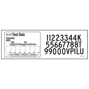V31 (Douglass) Decal-Vinyl Periodic Insp Kit Blk/Wht