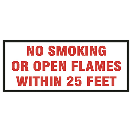 V39-B (Douglass) Decal-Vinyl No Smok Or Opn Flme 254Ltr