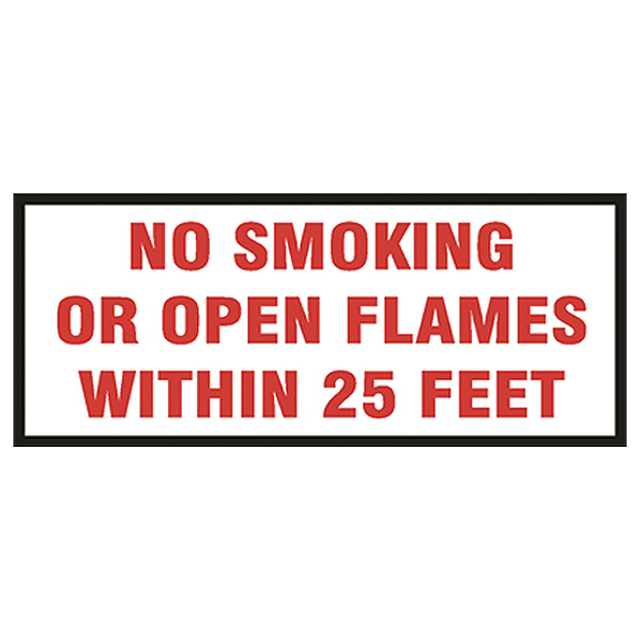 V39-B (Douglass) Decal-Vinyl No Smok Or Opn Flme 254Ltr
