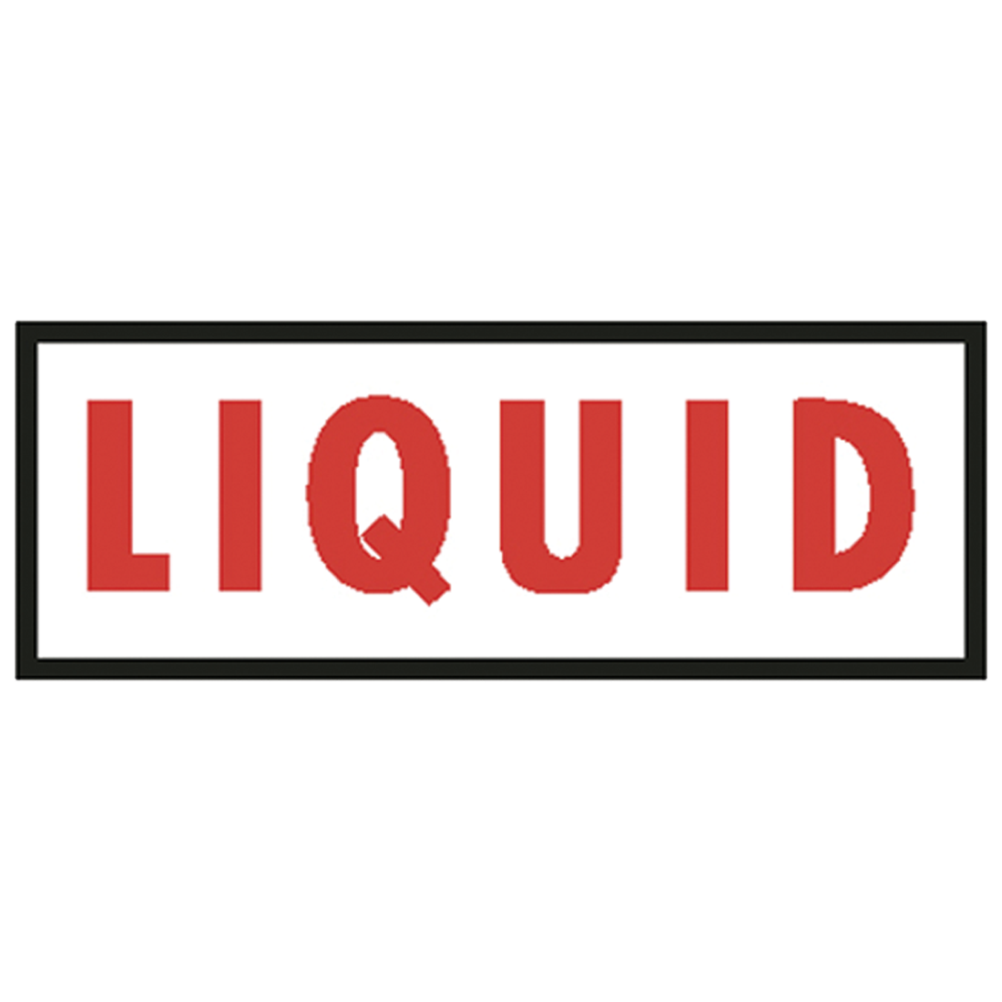 V90 (Douglass) Decal-Vinyl Liquid Label Red/Wht 4 X 1