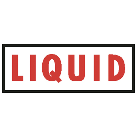 V90 (Douglass) Decal-Vinyl Liquid Label Red/Wht 4 X 1