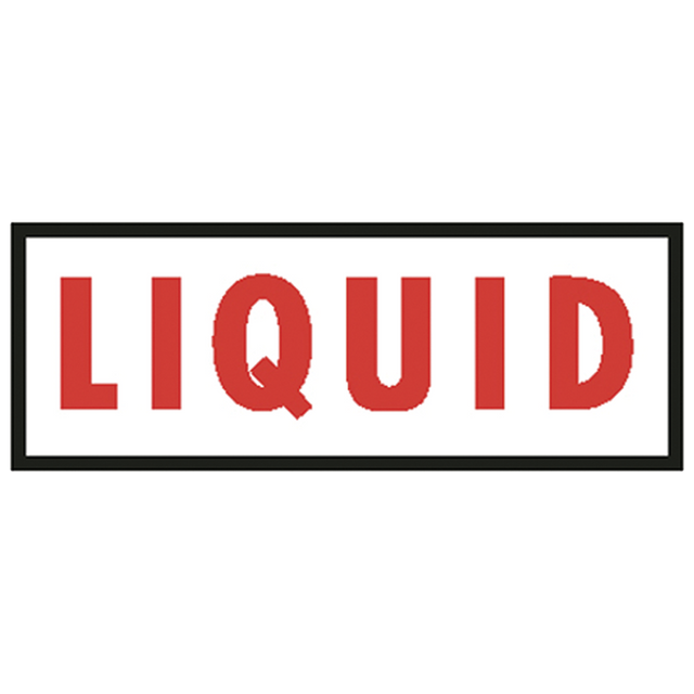 V90 (Douglass) Decal-Vinyl Liquid Label Red/Wht 4 X 1
