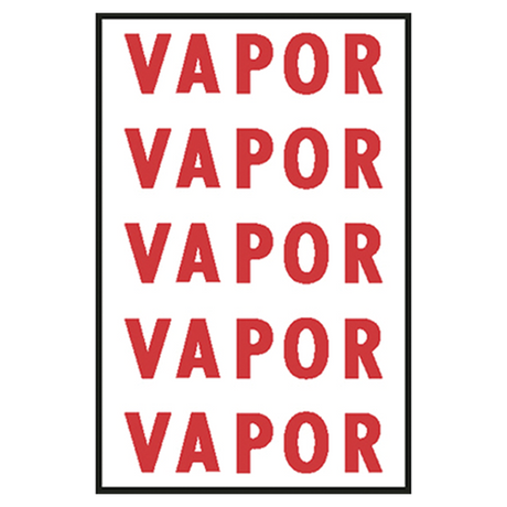 V91-5 (Douglass) Decal-Vinyl Vapor Label 5/Sheet