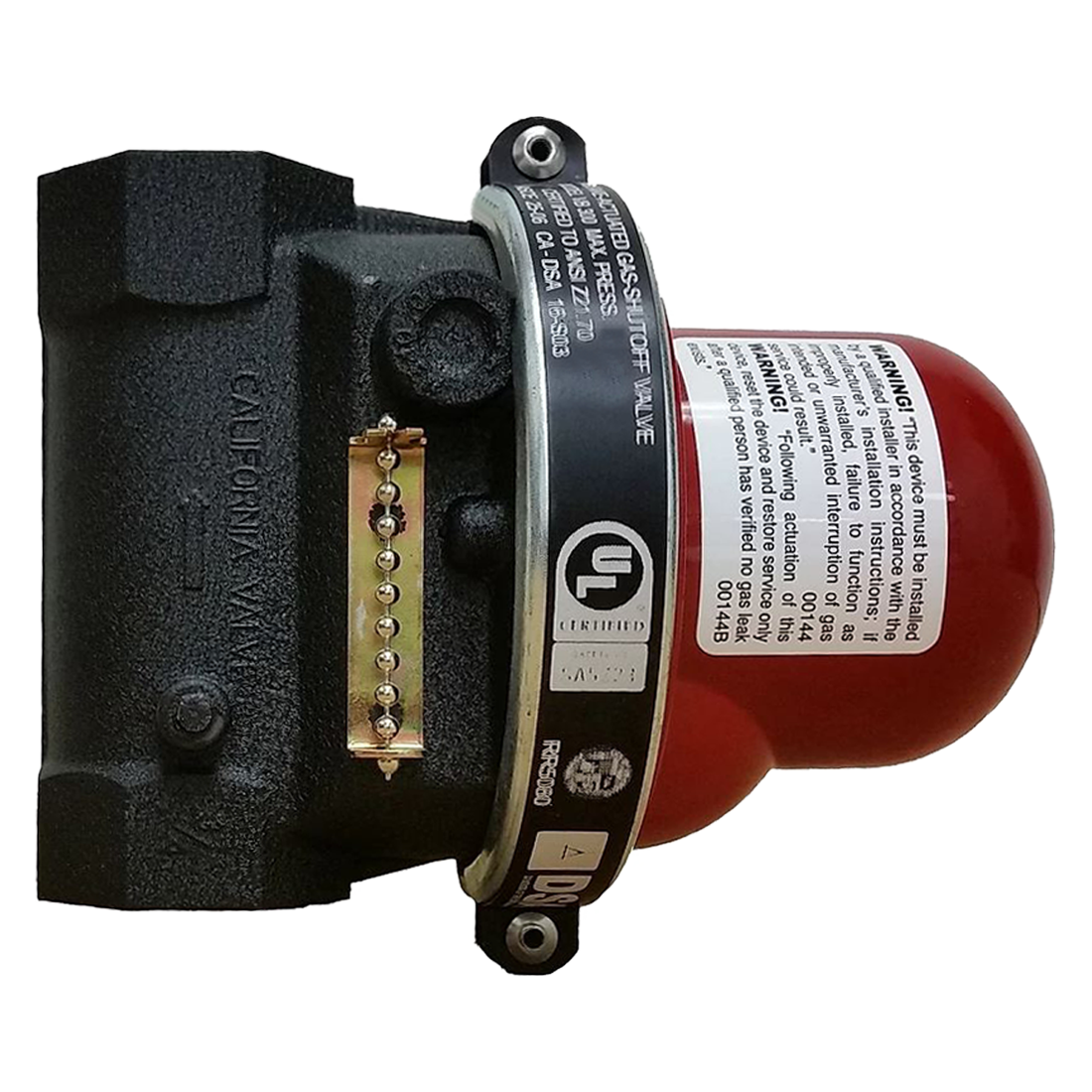 MODEL #VB301 (Pacific Seismic) Valve-Earthquake 1 Vert Btm Inlet 7 Psi