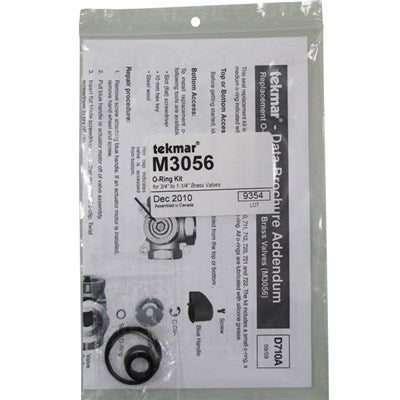 M3056 (Tekmar) | O-Ring Kit For 3/4 TO 1-1/4 Brass Valv