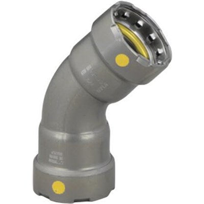 46204 (Megapress Fittings) | Elbow 45 1/2 PRS (10) | Megapress Gas Fittings | Elbow 45 | PRS | 1/2 | Carbon