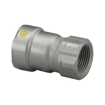 46744 (Megapress Fittings) | Female Adapter 2 X 1/2 PRS X FPT (1) | Megapress Gas Fittings | Female Adapter | PRS X FPT | 2 X 1/2 | Carbon