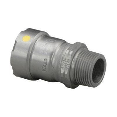 46808 (Megapress Fittings) | Male Adapter 1-1/2 PRS X MPT (1) | Megapress Gas Fittings | Male Adapter | PRS X MPT | 1-1/2 | Carbon