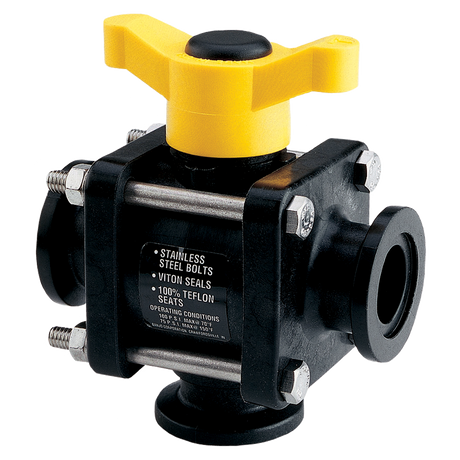 MV100BL (Banjo) Valve-Mfld Ball 1 Flg 3-Way Bottom Load