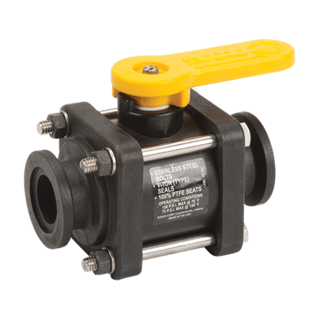 MV100CF (Banjo) Valve-Mfld Ball 1 Flg X 1 Std Port