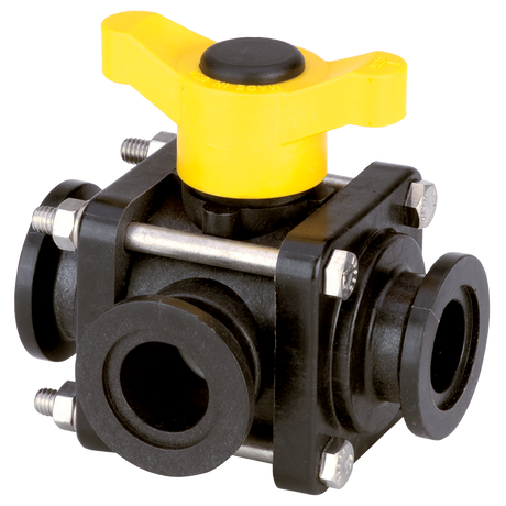 MV100SL (Banjo) Valve-Mfld Ball 1 Flg 3-Way Side Load