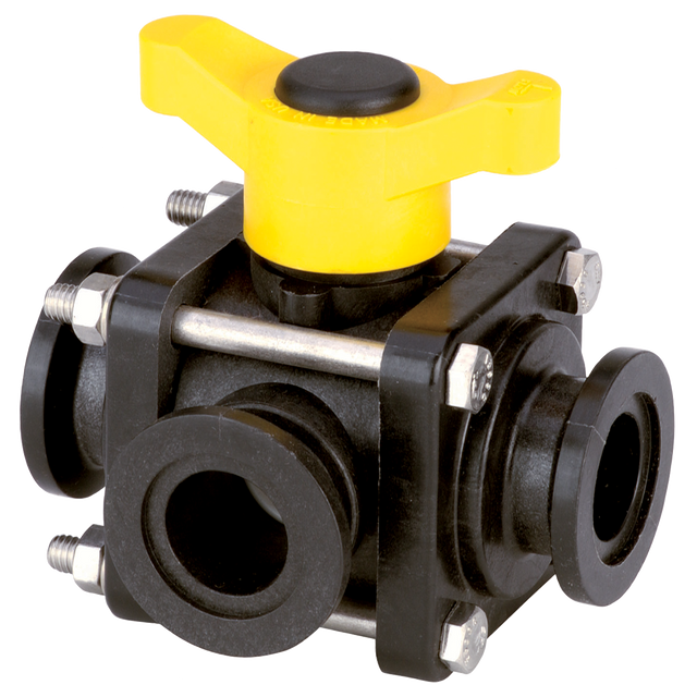 MV100SL (Banjo) Valve-Mfld Ball 1 Flg 3-Way Side Load