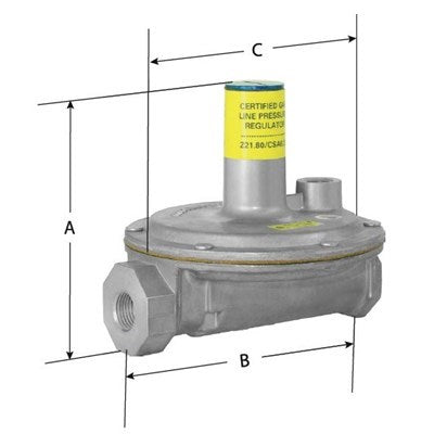 325-5L (Maxitrol) | 1/2 Lineregcertifiedfor 2psi | Gas Regulator