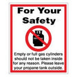 Dprint Part (18-P153) For Your Safety Leave Cylinder