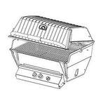 P4XFN | Premium gas grill head - black natural gas
