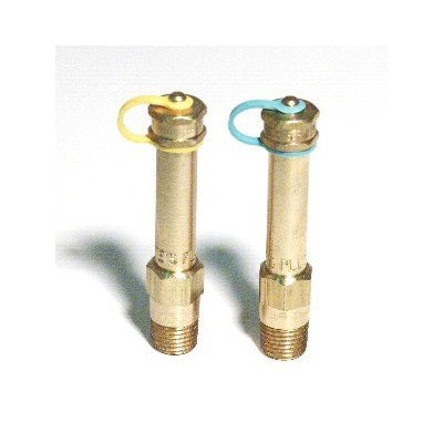 710XL (Petes Plug) | Petes Plug 1/2" NPT X 3 Oal Nordel | Gauge Accessory | Test Plug | 45293 | Brass/Nordel