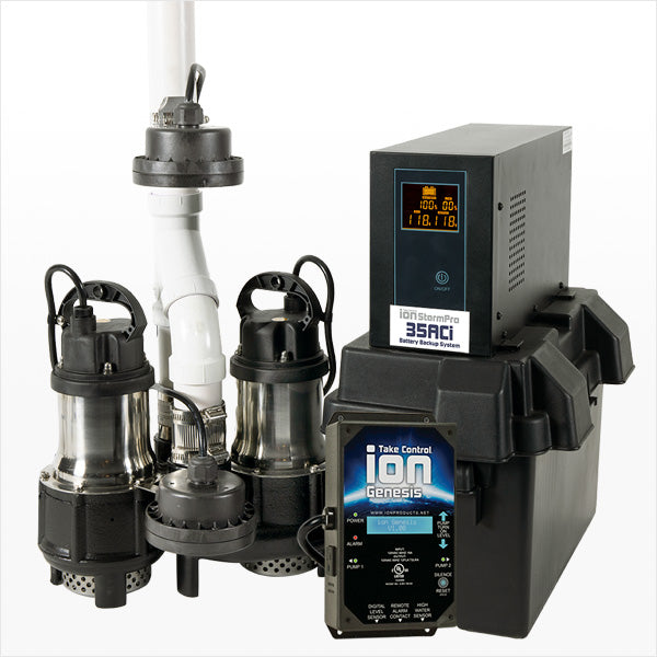 MPK20478-b (Ion Technologies) | Ion 35ACi Power Pac (2-1/3 HP) - Dual Pump Battery Backup AC System
