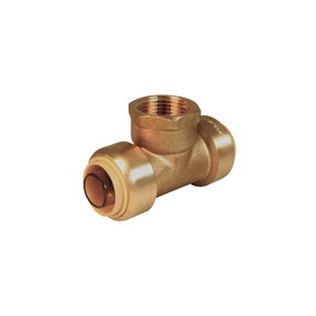 38592 (Zoomlockpush) | 3/4 Push X Push X FPT Tee LF | Push Water Fittings | Tee | Push x Push x FPT | 3/4