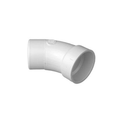 5892 (Mueller Pvc) | Pvc 45 Str EL 3 Spg X 3 H 323-030 | Pvc Fittings | Elbow - 45 | Spigot x Hub | 3 | Pvc