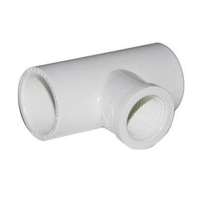 Pvc T 3/4 Slp X FPT X Slp (Mueller Pvc) | Pvc Tee Clean Out 3/4 (403-007) | Pvc Fittings | Tee - Clean Out | Slip x FPT x Slip | 3/4 | Pvc