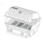 R3 | Broilmaster Premium Grill Head Black, LP,Infrared, No shelving