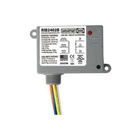 RIB2402B (Functional Devices) | Enclosed Relay 20Amp SPDT 24Vac/dc/208-277Vac