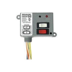 RIB2402SBC (Functional Devices) | Enclosed Relay 20Amp SPDT + Override 24Vac/dc/208-277Vac