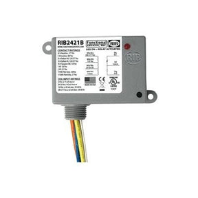 RIB2421B (Functional Devices) | Enclosed Relay 20Amp SPDT 24Vac/dc/120Vac/208-277Vac