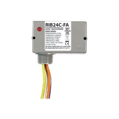 RIB24C-FA (Functional Devices) | Enclosed Relay | 10A | SPDT | Polarized 24Vdc