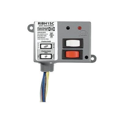 RIBH1SC (Functional Devices) | Enclosed Relay 10Amp SPDT + Override 10-30Vac/dc/208-277Vac