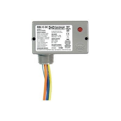 RIBL1C-DC (Functional Devices) | Low-Inrush Enclosed Relay 10Amp SPDT 10-30Vdc