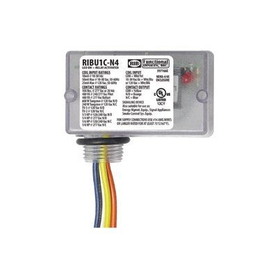 RIBU1C-N4 (Functional Devices) | Enclosed Relay NEMA4/4X 10Amp SPDT 10-30Vac/dc/120Vac