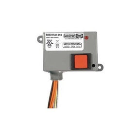 RIBU1SM-250 (Functional Devices) | Enclosed Relay 10Amp Spst 10-30Vac/dc or 120Vac + Override + Monitor