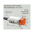 SL534165 (Selecta Switch) | 1/2 28V Amber Raised Lensselec | Wire