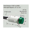 SL534134 (Selecta Switch) | 1/2 14V Green Raised Lensselec | Wire