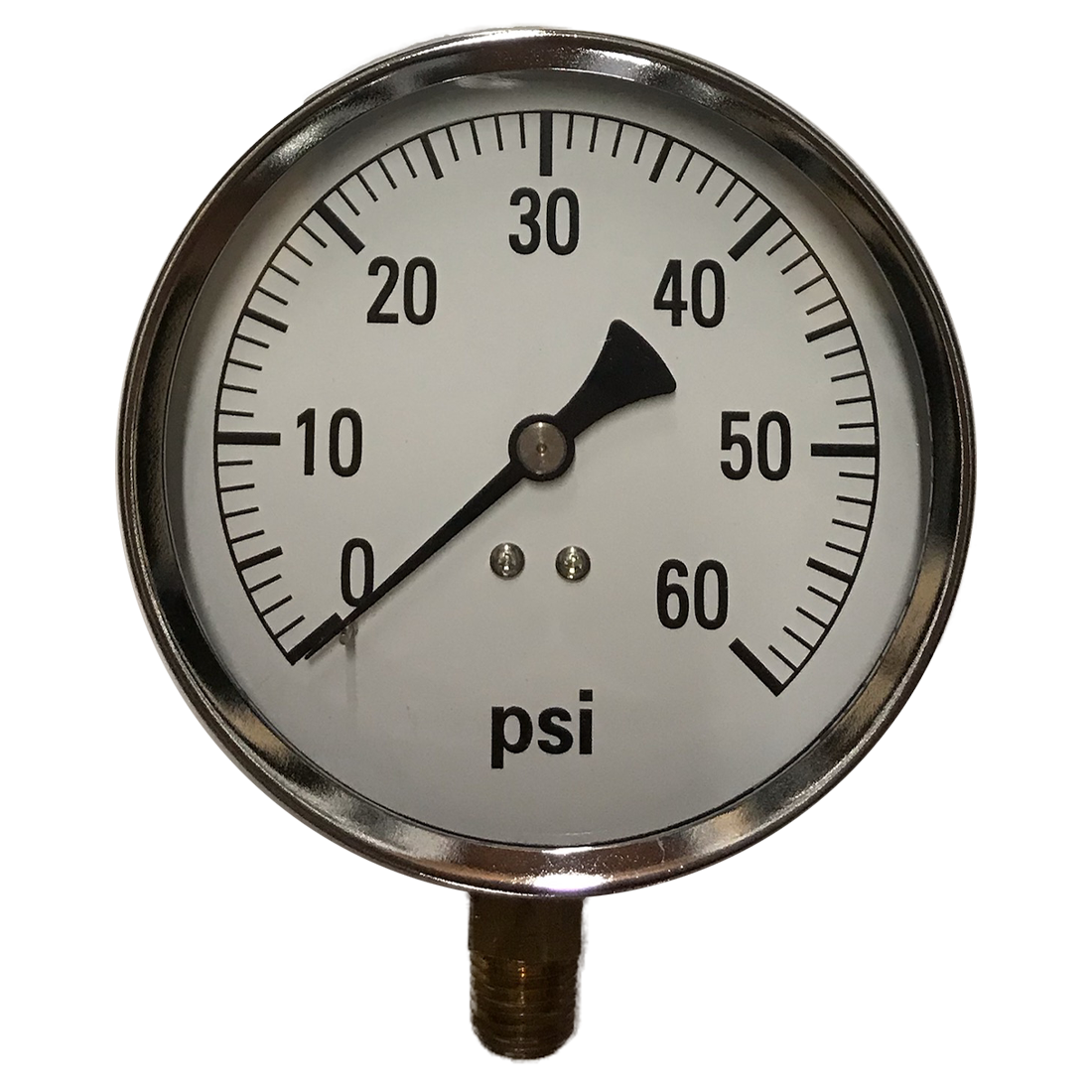 4124DSB60 | Gauge-1/4 Mpt Br Btm Mt 4 Dry 0-60 Psi