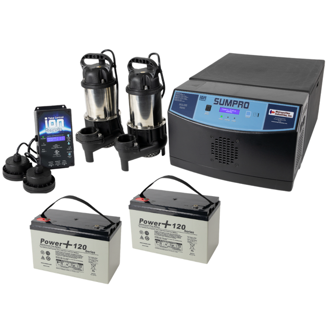 iSP20239-b (Ion Technologies) | Sumpro Platinum Genesis (2- 3/4 HP) - Dual Pump Battery Backup AC System